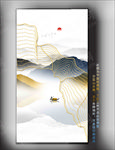 线条山水画