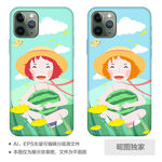 可爱清新西瓜女孩手机壳图片