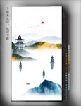 山水画西湖