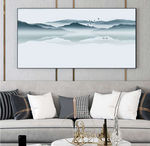 新中式山水背景