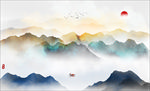 抽象山水画