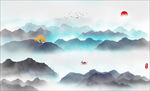 水墨山水画