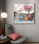 新中式麋鹿装饰画