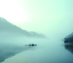 新中式山水国画桂林山水漓江风景