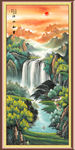 竖幅山水画