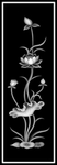 精雕图荷花门板靠背竖莲花莲藕沙