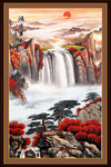 竖幅山水画