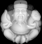 财神腰带扣灰度图