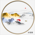 新中式圆形山水