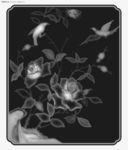 花鸟灰度图
