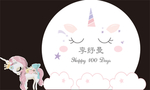 生日背景 宝宝宴背景 百日宴