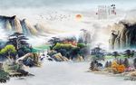 水墨山水画