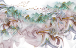 水墨山水画