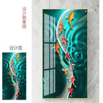 新中式玄关奢华晶瓷装饰画