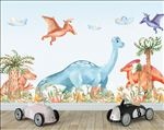 可爱恐龙背景墙