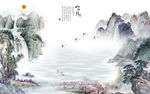 高端意境风山水画 TIF分层