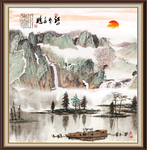 山水画水墨山水画意境山水画
