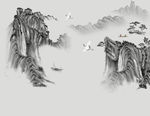 中式水墨山水背景墙