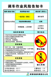 调车作业安全风险告知卡