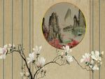 新中式背景墙