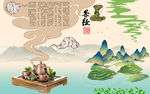 茶叶店茶文化背景墙设计
