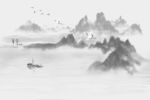 中式水墨意境山水画