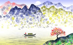 新中式抽象山水画