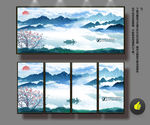 新中式水墨山水画 国画山水