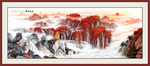 靠山风水画