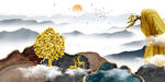 石来运转麋鹿山水晶瓷画装饰画
