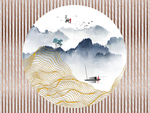 新中式背景墙