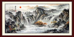 山水画山水风景
