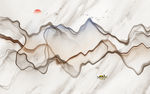 水墨纹大理石背景墙
