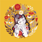 少女梦幻花园花草花仙子童话插图