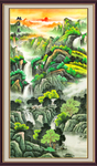 竖幅山水画