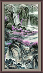 聚宝盆山水画