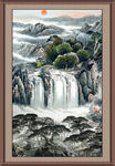 聚宝盆山水画