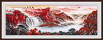 聚宝盆山水画