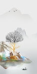 创意新山水玄关图 TIF分层