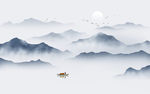 意境水墨山水画
