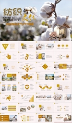 棉花纺织业纺织厂PPT模板