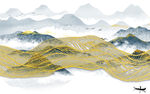 爆款背景山水画 TIF分层