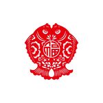 双鱼福字剪纸