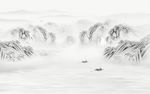 国画山水电视背景墙