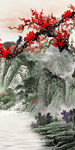 国画山水画玄关 TIF分层