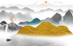 轻奢山水背景