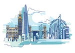 英国伦敦插画