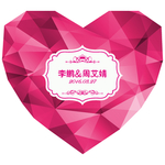 粉色水晶婚礼水牌吊牌欧式花纹