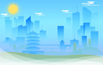 武汉地标性建筑背景