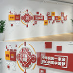 中国结民族团结党建文化墙